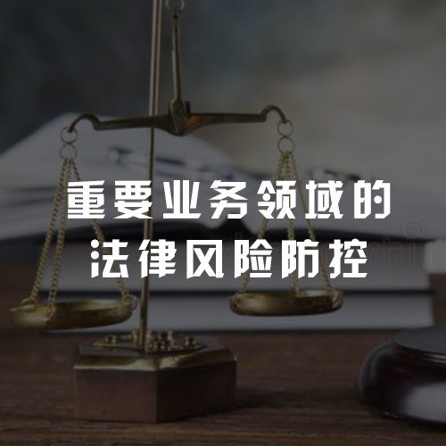 重要业务领域的法律风险防控